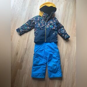 Quiksilver snow jacket + snow bib pants 4/5T